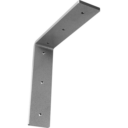 Ekena Millwork Hamilton Steel Bracket, Hammered Gray 2"W x 8"D x 8"H BKTM02X08X08HAHGY